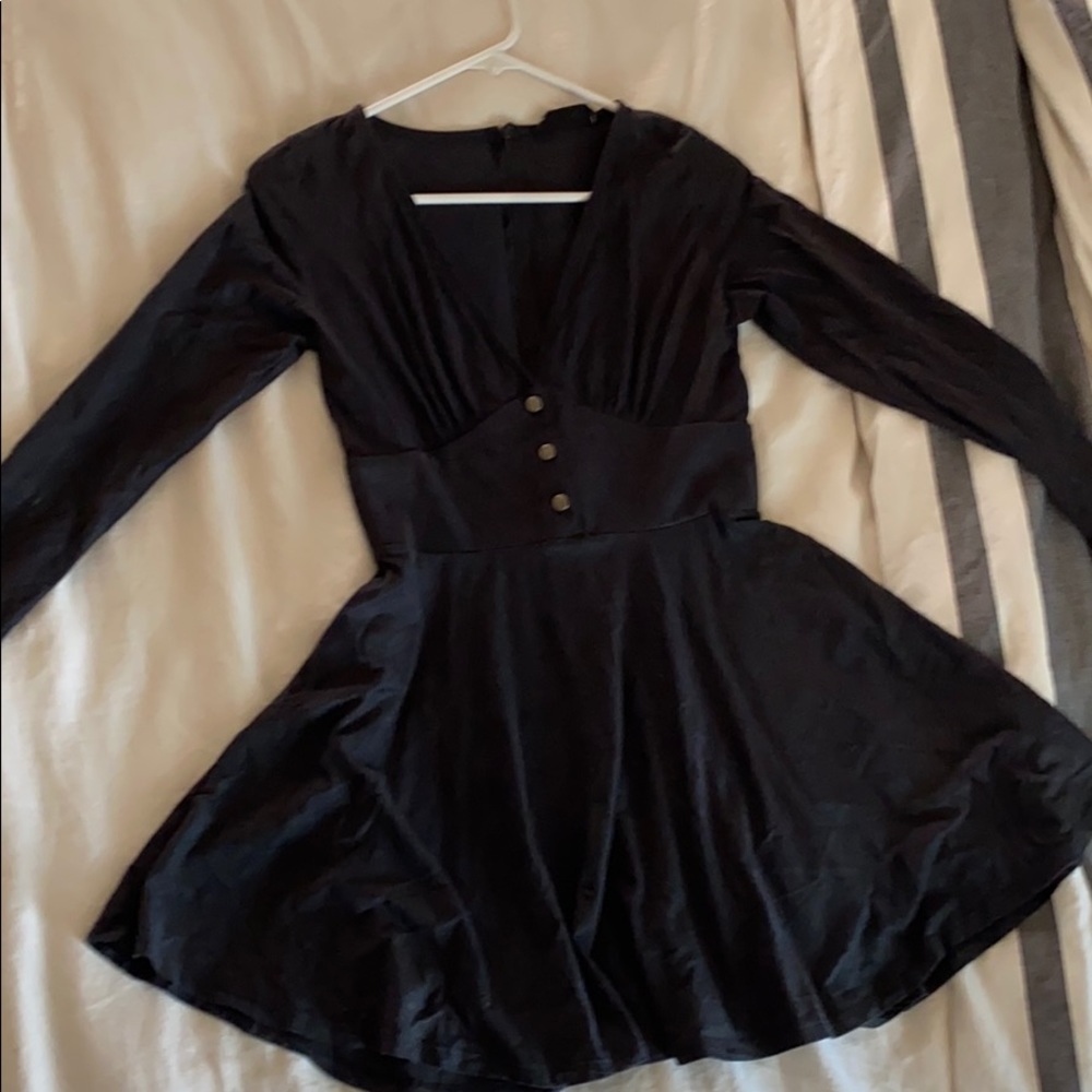 Velvet coal colored vintage dress